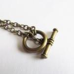 Antique Bronze Heart Locket Necklace