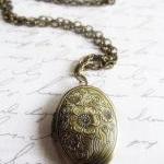 Antique Bronze Locket Necklace