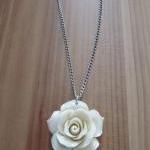 White Coral Flower Necklace