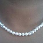 Pearl Necklace With Swarovski Pearls And Elements
